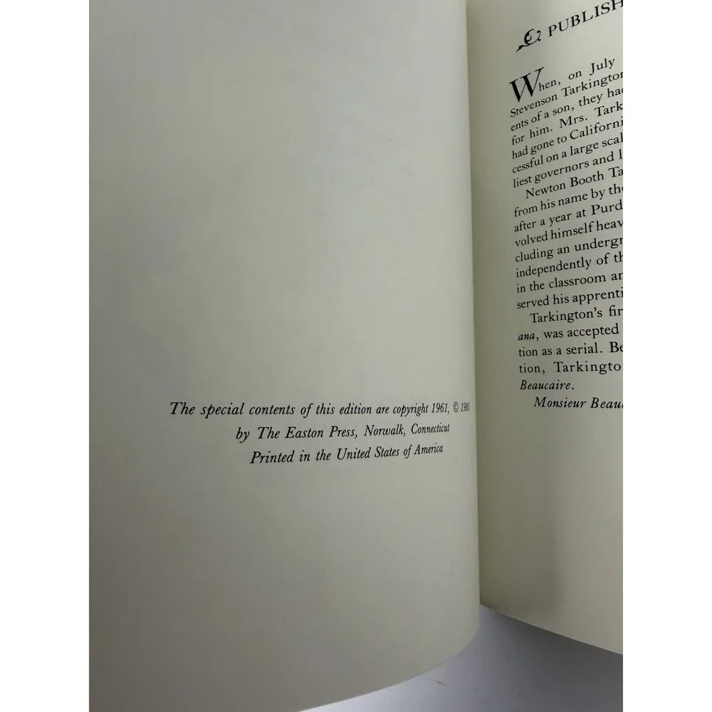 Easton Press Masterpieces Monsieur Beaucaire by Booth‎ Tarkington